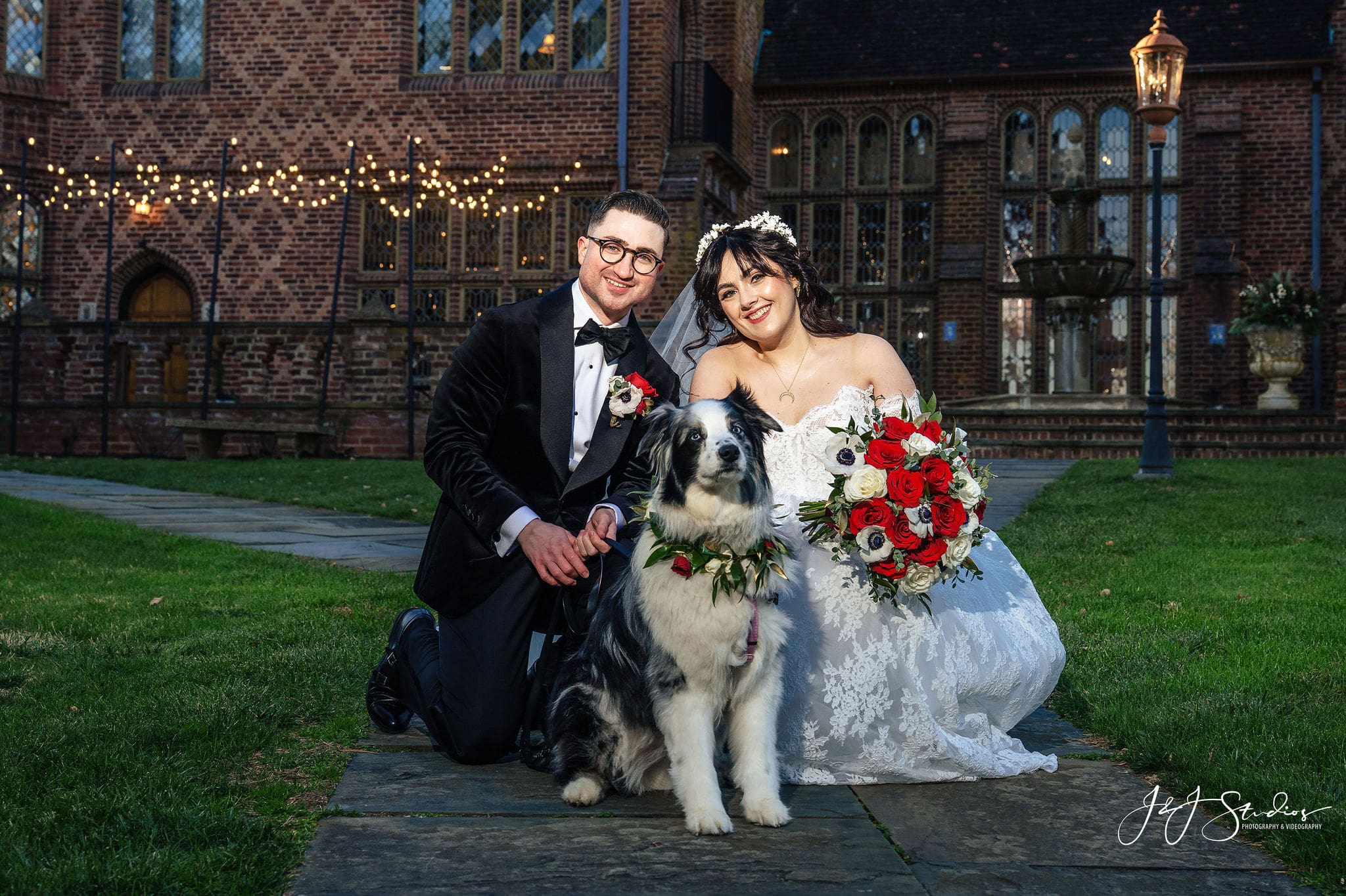 Including your pet in your wedding day with a calm first look